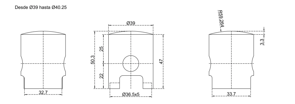 Pístní sada Babetta bez zápichu Barikit