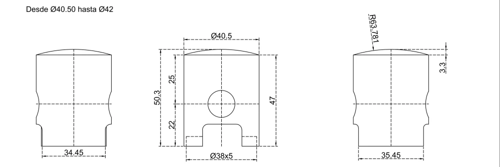 Pístní sada Babetta bez zápichu Barikit
